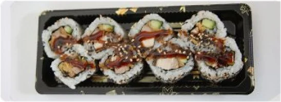 Ossenhaas, komkommer, teriyakisaus en sesam