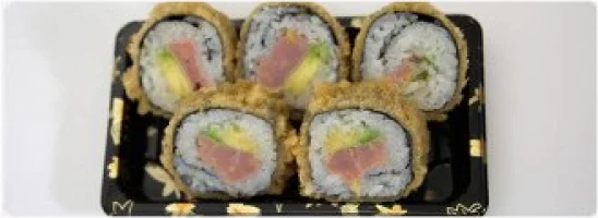 Krab, komkommer, avocado en teriyaki mayonaise